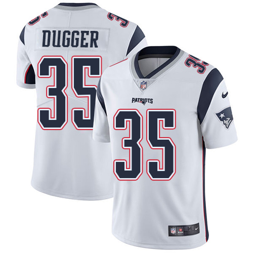 Nike Patriots #35 Kyle Dugger White Men's Stitched NFL Vapor Untouchable Limited Jersey Nike Patriots #35 Kyle Dugger White Men's Stitched NFL Vapor Untouchable Limited Jersey