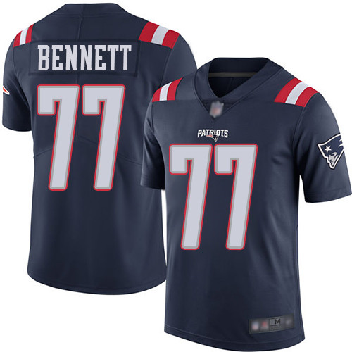 Patriots #77 Michael Bennett Navy Blue Men's Stitched Football Limited Rush Jersey Patriots #77 Michael Bennett Navy Blue Men's Stitched Football Limited Rush Jersey