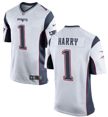 New England Patriots #1 N'Keal Harry Nike Limited White Jersey New England Patriots #1 N'Keal Harry Nike Limited White Jersey
