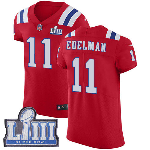 Nike Patriots #11 Julian Edelman Red Alternate Super Bowl LIII Bound Men's Stitched NFL Vapor Untouchable Elite Jersey Nike Patriots #11 Julian Edelman Red Alternate Super Bowl LIII Bound Men's Stitched NFL Vapor Untouchable Elite Jersey