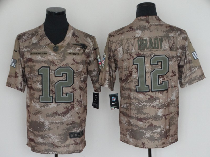 Nike Patriots 12 Tom Brady Camo Salute To Service Limited Jersey Nike Patriots 12 Tom Brady Camo Salute To Service Limited Jersey