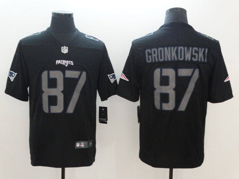 Nike Patriots 87 Rob Gronkowski Black Vapor Impact Limited Jersey Nike Patriots 87 Rob Gronkowski Black Vapor Impact Limited Jersey