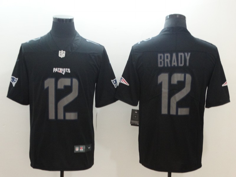 Nike Patriots 12 Tom Brady Black Vapor Impact Limited Jersey Nike Patriots 12 Tom Brady Black Vapor Impact Limited Jersey