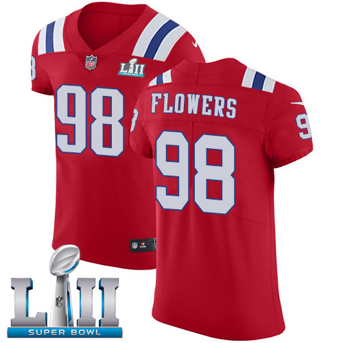 Nike Patriots #98 Trey Flowers Red Alternate Super Bowl LII Men's Stitched NFL Vapor Untouchable Elite Jersey Nike Patriots #98 Trey Flowers Red Alternate Super Bowl LII Men's Stitched NFL Vapor Untouchable Elite Jersey