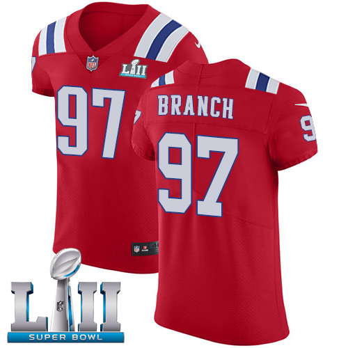 Nike Patriots #97 Alan Branch Red Alternate Super Bowl LII Men's Stitched NFL Vapor Untouchable Elite Jersey Nike Patriots #97 Alan Branch Red Alternate Super Bowl LII Men's Stitched NFL Vapor Untouchable Elite Jersey