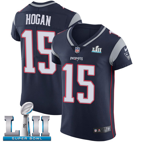 Nike Patriots #15 Chris Hogan Navy Blue Team Color Super Bowl LII Men's Stitched NFL Vapor Untouchable Elite Jersey Nike Patriots #15 Chris Hogan Navy Blue Team Color Super Bowl LII Men's Stitched NFL Vapor Untouchable Elite Jersey