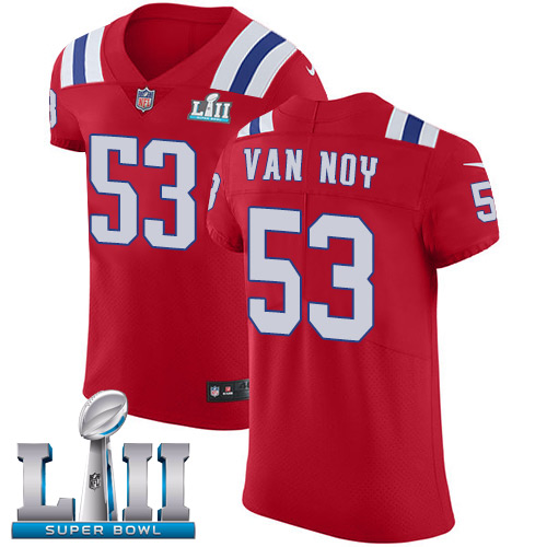 Nike Patriots #53 Kyle Van Noy Red Alternate Super Bowl LII Men's Stitched NFL Vapor Untouchable Elite Jersey Nike Patriots #53 Kyle Van Noy Red Alternate Super Bowl LII Men's Stitched NFL Vapor Untouchable Elite Jersey