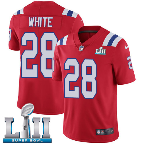 Nike Patriots #28 James White Red Alternate Super Bowl LII Men's Stitched NFL Vapor Untouchable Limited Jersey Nike Patriots #28 James White Red Alternate Super Bowl LII Men's Stitched NFL Vapor Untouchable Limited Jersey