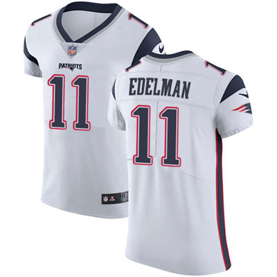 Nike Patriots #11 Julian Edelman White Men's Stitched NFL Vapor Untouchable Elite Jersey Nike Patriots #11 Julian Edelman White Men's Stitched NFL Vapor Untouchable Elite Jersey