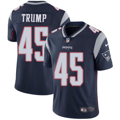 Nike Patriots #45 Donald Trump Navy Blue Team Color Men's Stitched NFL Vapor Untouchable Limited Jersey Nike Patriots #45 Donald Trump Navy Blue Team Color Men's Stitched NFL Vapor Untouchable Limited Jersey