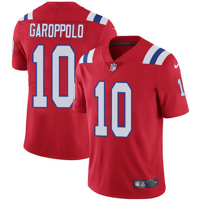 Nike Patriots #10 Jimmy Garoppolo Red Alternate Men's Stitched NFL Vapor Untouchable Limited Jersey Nike Patriots #10 Jimmy Garoppolo Red Alternate Men's Stitched NFL Vapor Untouchable Limited Jersey