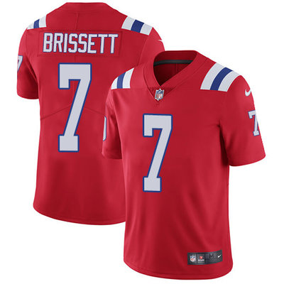 Nike Patriots #7 Jacoby Brissett Red Alternate Men's Stitched NFL Vapor Untouchable Limited Jersey Nike Patriots #7 Jacoby Brissett Red Alternate Men's Stitched NFL Vapor Untouchable Limited Jersey