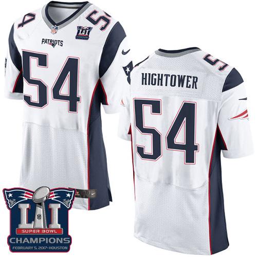 Nike Patriots #54 Dont'a Hightower White Super Bowl LI Champions Men's Stitched NFL New Elite Jersey Nike Patriots #54 Dont'a Hightower White Super Bowl LI Champions Men's Stitched NFL New Elite Jersey