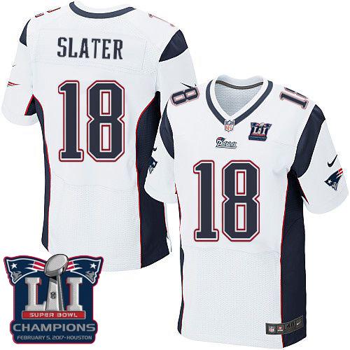 Nike Patriots #18 Matt Slater White Super Bowl LI Champions Men's Stitched NFL Elite Jersey Nike Patriots #18 Matt Slater White Super Bowl LI Champions Men's Stitched NFL Elite Jersey