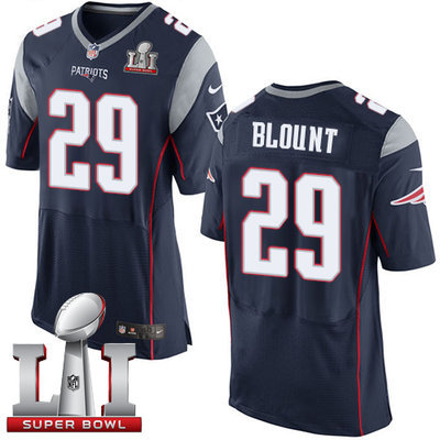 Nike Patriots #29 LeGarrette Blount Navy Blue Team Color Super Bowl LI 51 Men's Stitched NFL New Elite Jersey Nike Patriots #29 LeGarrette Blount Navy Blue Team Color Super Bowl LI 51 Men's Stitched NFL New Elite Jersey