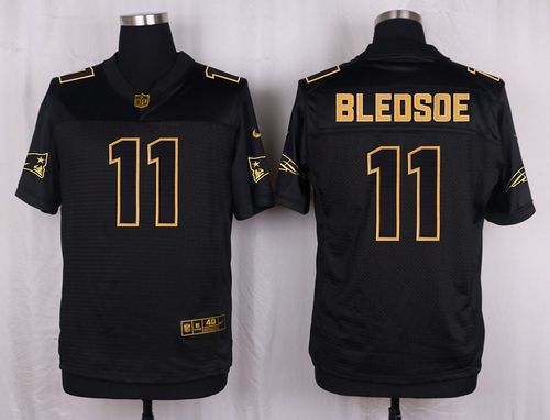 Nike Patriots #11 Drew Bledsoe Black Men's Stitched NFL Elite Pro Line Gold Collection Jersey Nike Patriots #11 Drew Bledsoe Black Men's Stitched NFL Elite Pro Line Gold Collection Jersey