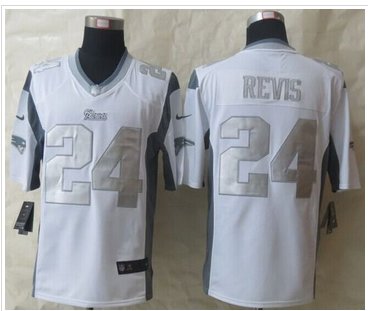 Nike New England Patriots #24 Darrelle Revis White NFL Limited Platinum Jersey Nike New England Patriots #24 Darrelle Revis White NFL Limited Platinum Jersey