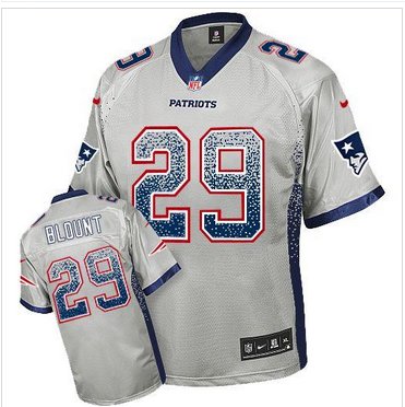 New New England Patriots #29 LeGarrette Blount Grey NFL Elite Drift Fashion Jersey