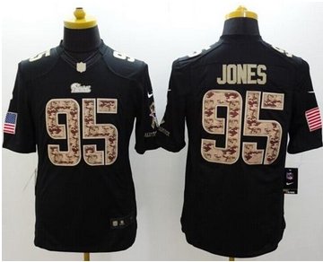 NEW New England Patriots #95 Chandler Jones Black NFL Limited Salute to Service Jersey
