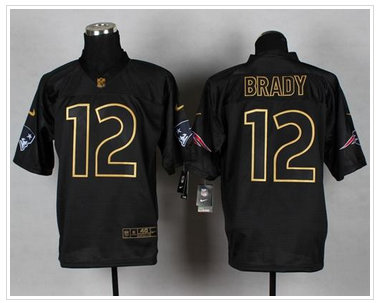 New England Patriots #12 Tom Brady Black Gold No. Fashion NFL Elite Jersey New England Patriots #12 Tom Brady Black Gold No. Fashion NFL Elite Jersey
