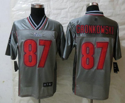 NEW New England Patriots 87 Rob Gronkowski Grey Vapor Elite Jerseys NEW New England Patriots 87 Rob Gronkowski Grey Vapor Elite Jerseys