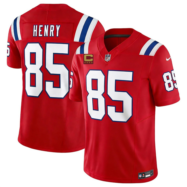Men's New England Patriots #85 Hunter Henry Red 2026 F.U.S.E. 4-Star C Pach Vapor Limited Stitched Football Jersey Men's New England Patriots #85 Hunter Henry Red 2026 F.U.S.E. 4-Star C Pach Vapor Limited Stitched Football Jersey