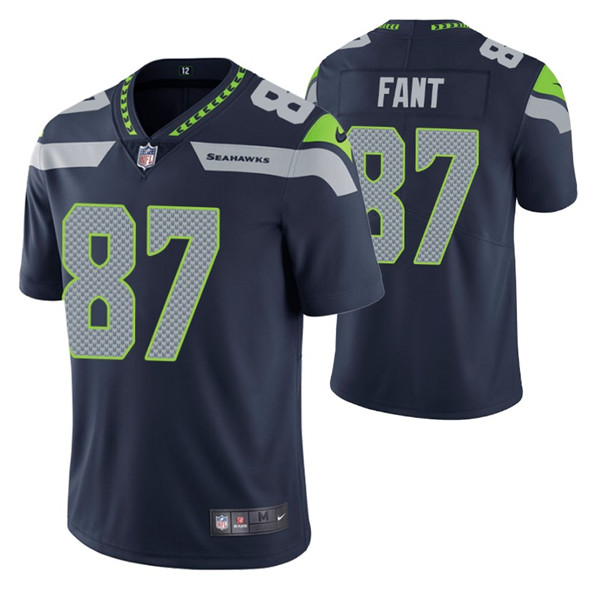 Men's Seattle Seahawks #87 Noah Fant Navy Vapor Untouchable Limited Stitched Jersey Men's Seattle Seahawks #87 Noah Fant Navy Vapor Untouchable Limited Stitched Jersey