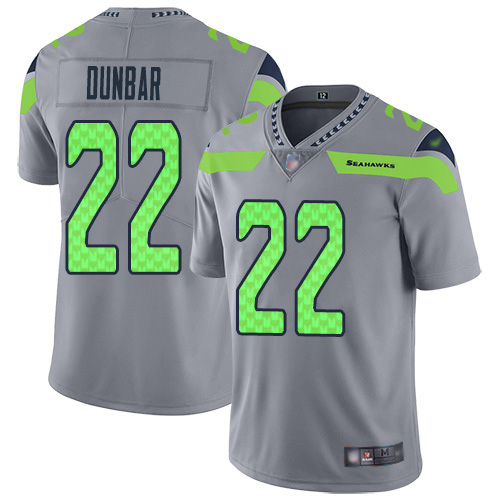 Nike Seahawks #22 Quinton Dunbar Gray Men's Stitched NFL Limited Inverted Legend Jersey Nike Seahawks #22 Quinton Dunbar Gray Men's Stitched NFL Limited Inverted Legend Jersey