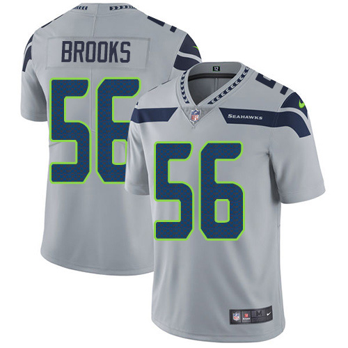 Nike Seahawks #56 Jordyn Brooks Grey Alternate Men's Stitched NFL Vapor Untouchable Limited Jersey Nike Seahawks #56 Jordyn Brooks Grey Alternate Men's Stitched NFL Vapor Untouchable Limited Jersey