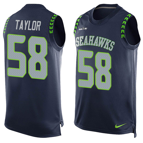 Nike Seahawks #58 Darrell Taylor Steel Blue Team Color Men's Stitched NFL Limited Tank Top Jersey Nike Seahawks #58 Darrell Taylor Steel Blue Team Color Men's Stitched NFL Limited Tank Top Jersey