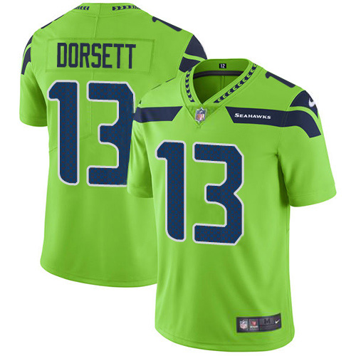 Nike Seahawks #13 Phillip Dorsett Green Men's Stitched NFL Limited Rush Jersey Nike Seahawks #13 Phillip Dorsett Green Men's Stitched NFL Limited Rush Jersey