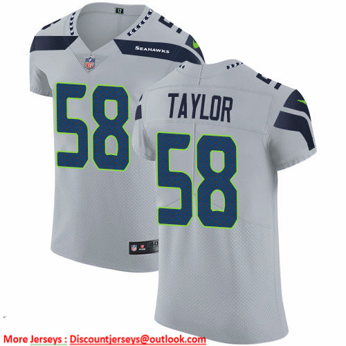 Nike Seahawks #58 Darrell Taylor Grey Alternate Men's Stitched NFL New Elite Jersey Nike Seahawks #58 Darrell Taylor Grey Alternate Men's Stitched NFL New Elite Jersey