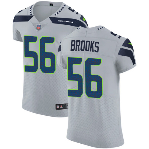 Nike Seahawks #56 Jordyn Brooks Grey Alternate Men's Stitched NFL New Elite Jersey Nike Seahawks #56 Jordyn Brooks Grey Alternate Men's Stitched NFL New Elite Jersey