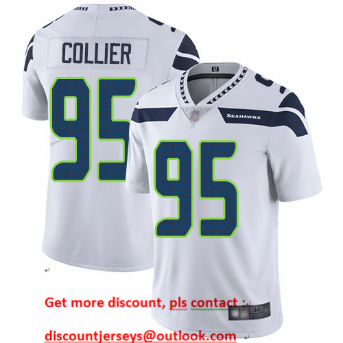 Seahawks #95 L.J. Collier White Men's Stitched Football Vapor Untouchable Limited Jersey Seahawks #95 L.J. Collier White Men's Stitched Football Vapor Untouchable Limited Jersey