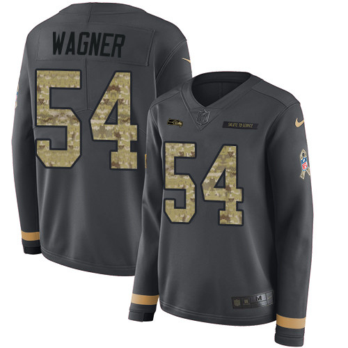 Nike Seahawks #54 Bobby Wagner Anthracite Salute to Service Nike Seahawks #54 Bobby Wagner Anthracite Salute to Service