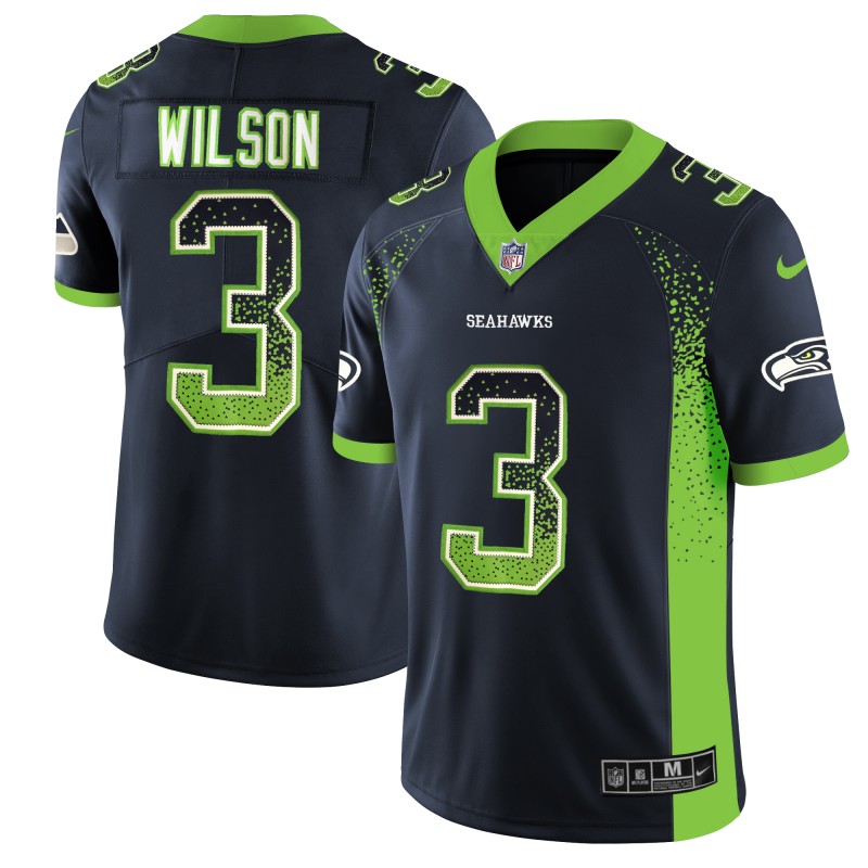 Nike Seahawks 3 Russell Wilson Navy Drift Fashion Limited Jersey Nike Seahawks 3 Russell Wilson Navy Drift Fashion Limited Jersey