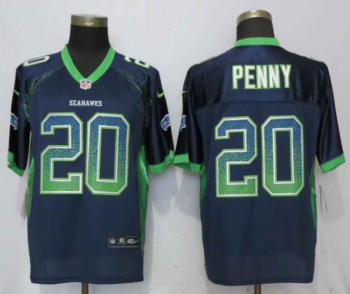 Nike Seahawks #20 Rashaad Penny Navy Drift Fashion Elite Jersey Nike Seahawks #20 Rashaad Penny Navy Drift Fashion Elite Jersey