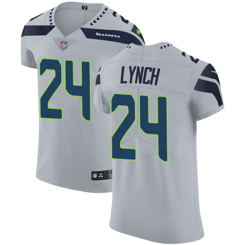 Nike Seahawks #24 Marshawn Lynch Grey Alternate Men's Stitched NFL Vapor Untouchable Elite Jersey Nike Seahawks #24 Marshawn Lynch Grey Alternate Men's Stitched NFL Vapor Untouchable Elite Jersey