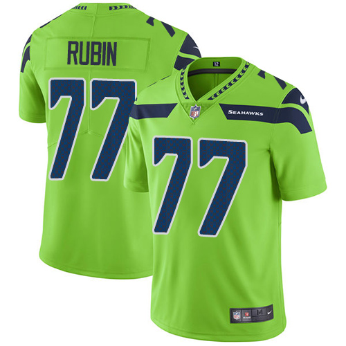 Nike Seahawks #77 Ahtyba Rubin Green Men's Stitched NFL Limited Rush Jersey Nike Seahawks #77 Ahtyba Rubin Green Men's Stitched NFL Limited Rush Jersey
