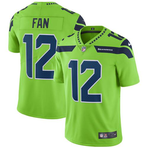 Nike Seahawks #12 Fan Green Men's Stitched NFL Limited Rush Jersey Nike Seahawks #12 Fan Green Men's Stitched NFL Limited Rush Jersey