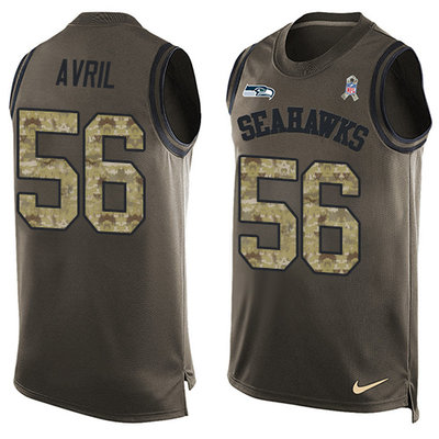 Nike Seahawks #56 Cliff Avril Green Men's Stitched NFL Limited Salute To Service Tank Top Jersey Nike Seahawks #56 Cliff Avril Green Men's Stitched NFL Limited Salute To Service Tank Top Jersey