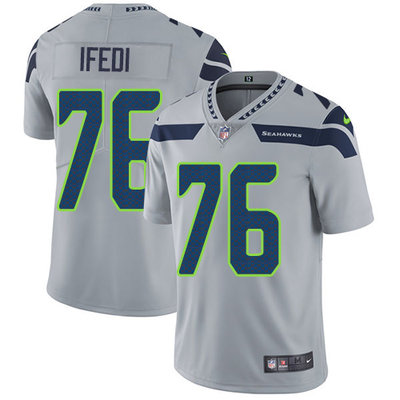 Nike Seahawks #76 Germain Ifedi Grey Alternate Men's Stitched NFL Vapor Untouchable Limited Jersey Nike Seahawks #76 Germain Ifedi Grey Alternate Men's Stitched NFL Vapor Untouchable Limited Jersey