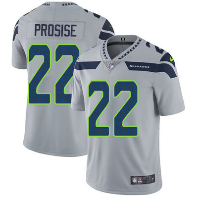 Nike Seahawks #22 C. J. Prosise Grey Alternate Men's Stitched NFL Vapor Untouchable Limited Jersey Nike Seahawks #22 C. J. Prosise Grey Alternate Men's Stitched NFL Vapor Untouchable Limited Jersey