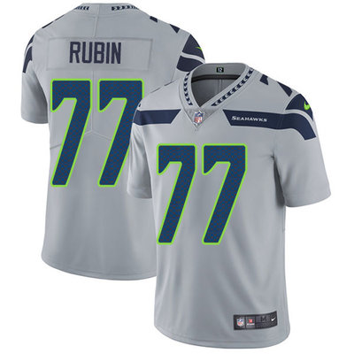 Nike Seahawks #77 Ahtyba Rubin Grey Alternate Men's Stitched NFL Vapor Untouchable Limited Jersey Nike Seahawks #77 Ahtyba Rubin Grey Alternate Men's Stitched NFL Vapor Untouchable Limited Jersey