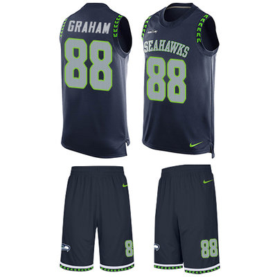 Nike Seahawks #88 Jimmy Graham Steel Blue Team Color Men's Stitched NFL Limited Tank Top Suit Jersey Nike Seahawks #88 Jimmy Graham Steel Blue Team Color Men's Stitched NFL Limited Tank Top Suit Jersey