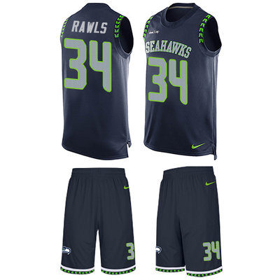 Nike Seahawks #34 Thomas Rawls Steel Blue Team Color Men's Stitched NFL Limited Tank Top Suit Jersey Nike Seahawks #34 Thomas Rawls Steel Blue Team Color Men's Stitched NFL Limited Tank Top Suit Jersey