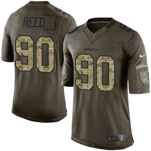 Nike Seahawks #90 Jarran Reed Green Men's Stitched NFL Limited Salute to Service Jersey Nike Seahawks #90 Jarran Reed Green Men's Stitched NFL Limited Salute to Service Jersey