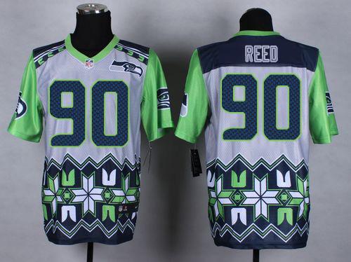 Nike Seahawks #90 Jarran Reed Grey Men's Stitched NFL Elite Noble Fashion Jersey Nike Seahawks #90 Jarran Reed Grey Men's Stitched NFL Elite Noble Fashion Jersey