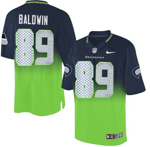 Nike Seahawks #89 Doug Baldwin Steel Blue Green Men's Stitched NFL Elite Fadeaway Fashion Jersey Nike Seahawks #89 Doug Baldwin Steel Blue Green Men's Stitched NFL Elite Fadeaway Fashion Jersey