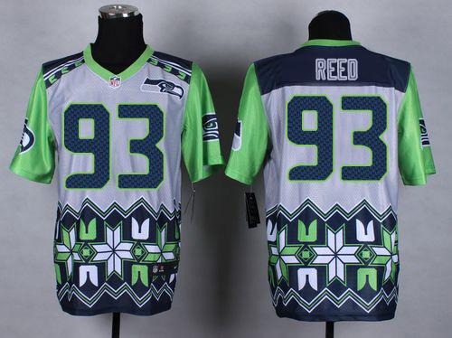 Nike Seahawks #93 Jarran Reed Grey Men's Stitched NFL Elite Noble Fashion Jersey Nike Seahawks #93 Jarran Reed Grey Men's Stitched NFL Elite Noble Fashion Jersey